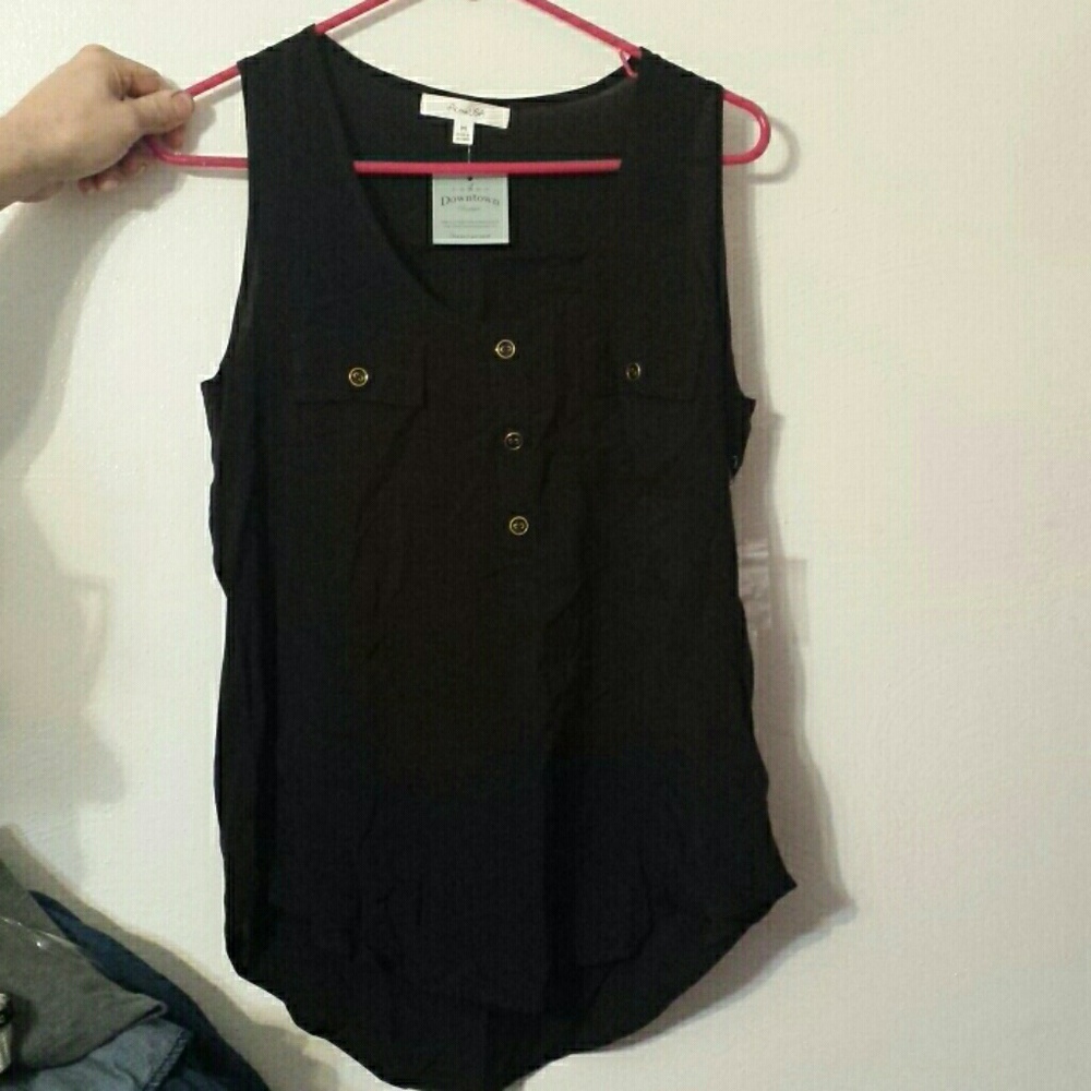 Black Active USA Tank